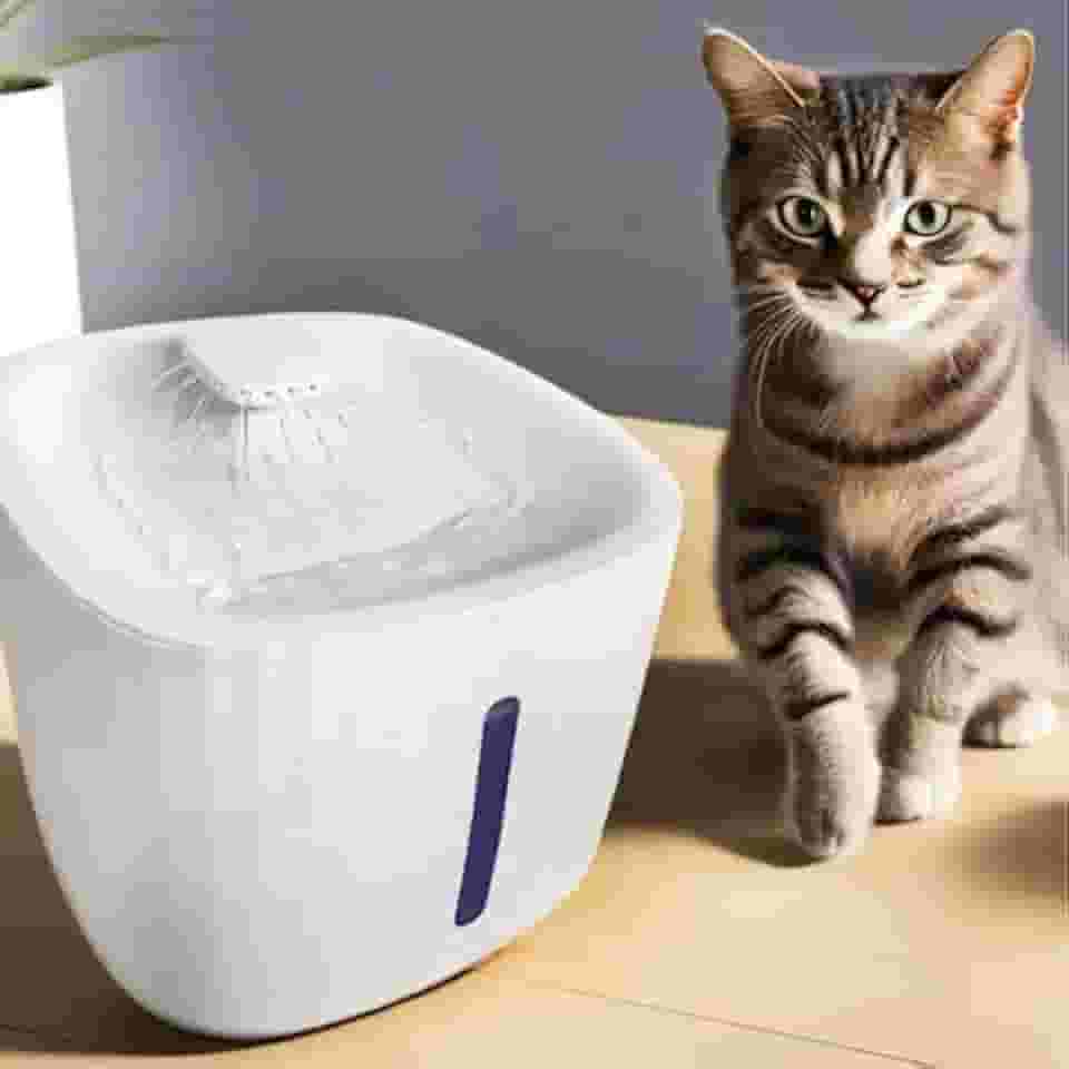 GONDMAX Bebedouro Automático para Gatos e Cães, 3 Litros, Branco