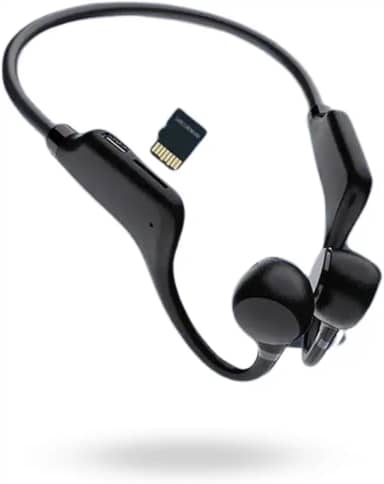 Fone Bluetooth Condução Ossea Esportivo Sem Fio Para Corrida Academia Com Entrada Micro Sd