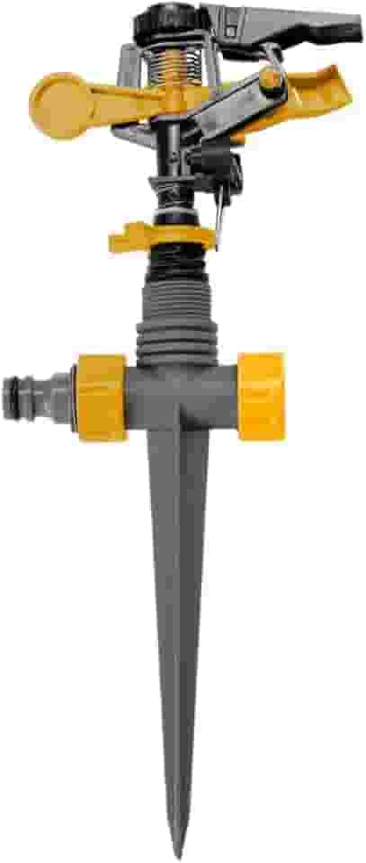 WAP Irrigador Aspersor de Impulso 1/2" GAISE01 com Sistema de Regulagem de Irrigação Setorial Espiga com Estaca para Irrigação