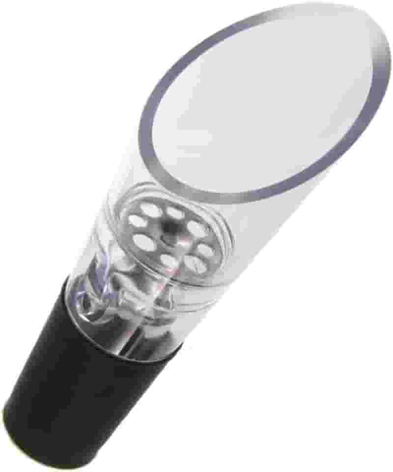 Bico Aerador Dosador Para Garrafas De Vinho Corta Gotas Evita Vazamento Funil Decantador Instantâneo Transparente LINHA PREMIUM SYANG