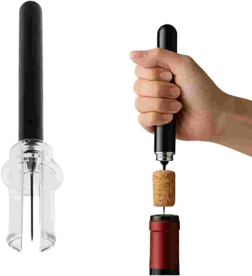 Saca-Rolhas Abridor de Garrafa de Vinho Pneumático com Agulha em Aço Inoxidável Abridor por Pressão de Ar Design Premium Abra Vinhos Sem Esforço em Segundos