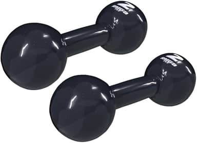 PAR HALTER 2KG EMBORRACHADO BOLA PRETO