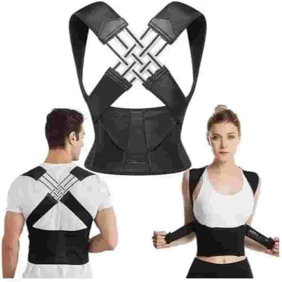 Cinta Ortopédica Unissex para Postura e Suporte Lombar, Alívio para Dor nas Costas