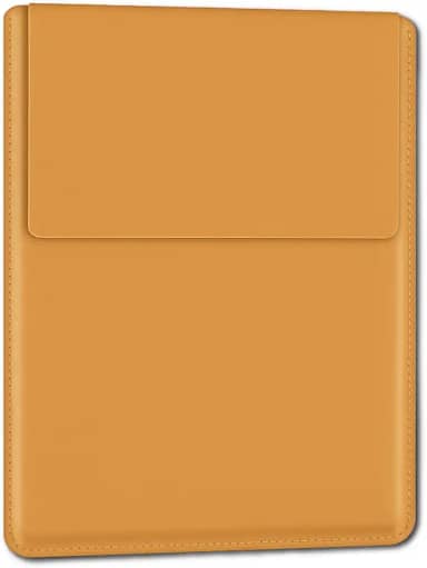 Capa Case para Macbook Couro Ecológico Forro Aveludado Suede Couse (Caramelo)