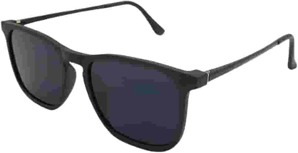 Óculos De Sol Quadrado Premium Masculino Proteção Uv400 Original (Preto Fosco)