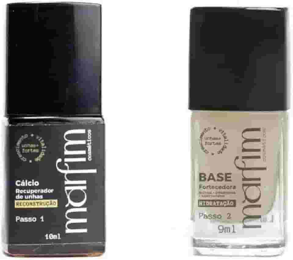 Kit Base Fortalecedora para Unhas e Cálcio – Vegana, Pós-Gel, Crescimento e Recuperação