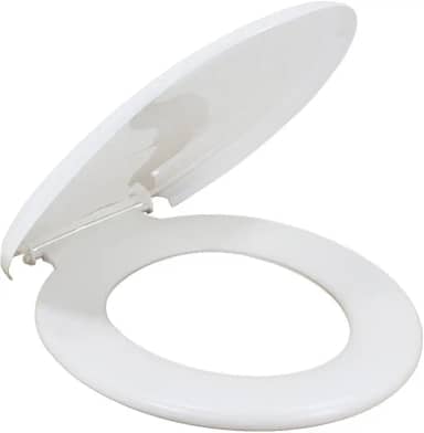 Assento Sanitário Plus Slim Almofadado Metasul Tampa De Privada Vaso Oval Branco