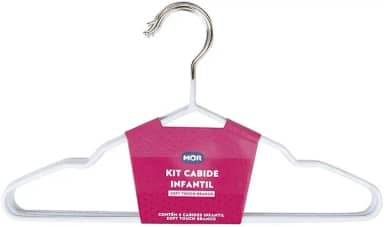 Mor - Kit Cabide Infantil Soft Touch Branco