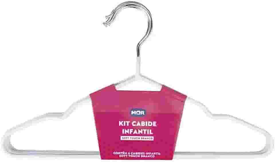 Mor - Kit Cabide Infantil Soft Touch Branco