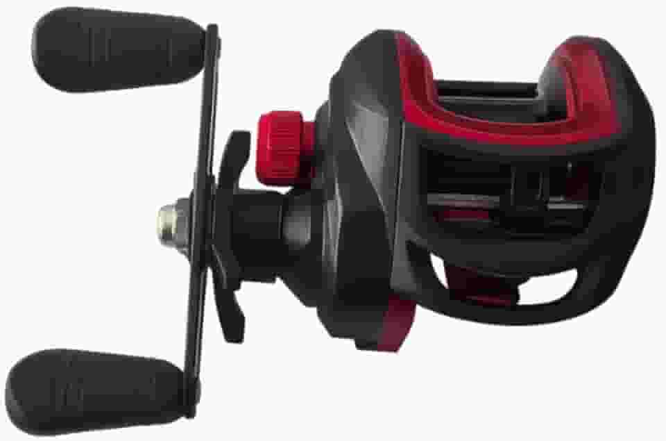 Albema Carretilha Anti Cabeleira 19 Rolamentos Freio Magnético 7:2:1 Vermelha para Pesca de Arremesso e Iscas Artificiais