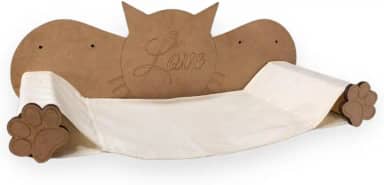 BOXFAN Rede Suspensa De Gatos Cama Pet Descanso Parede Janela Mdf Redinha Gato Caminha Anti Stress