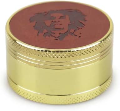 Dichavador de Metal Dourado - Hemp Leather (Sortido)