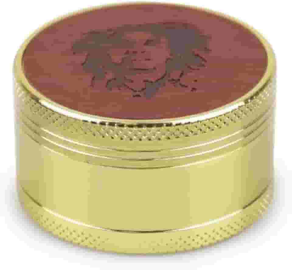 Dichavador de Metal Dourado - Hemp Leather (Sortido)