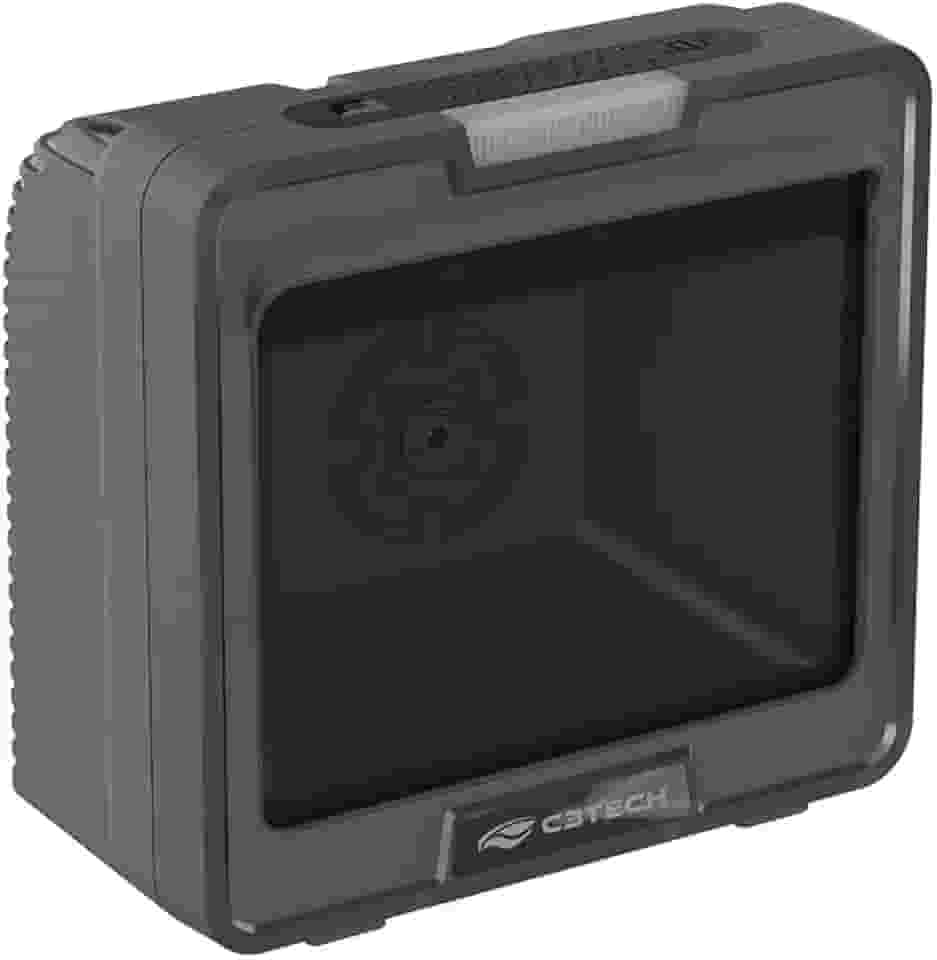 C3Tech Leitor de codigo de barras LB-D500BK, 1D, 2D, QR code, sensor Cmos, Le Danfe, tela digital, imagem inversa, notas fiscais, PIX, Compatível com Windows, Linux, MacOS, Android