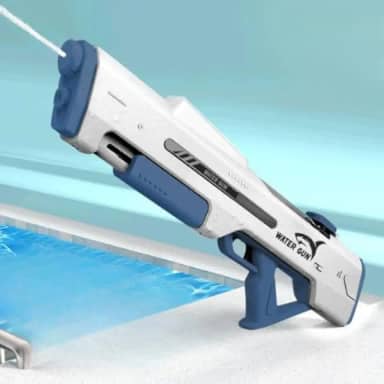 Brincadeira Carnaval Arminha Brinquedo De áGua AutomáTica, Alto Alcançe Alta Capacidade Pistola De áGua EléTrica A Arma De áGua Mais Forte, Brinquedos De Piscina Para Adultos Branco