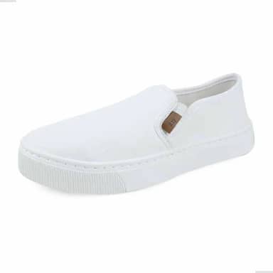 Tênis Slip On Feminino Casual Leve e Macio Mocassim Plataforma Confortável e Antiderrapante (Nude, BR, Adulto, Numérico, 33)