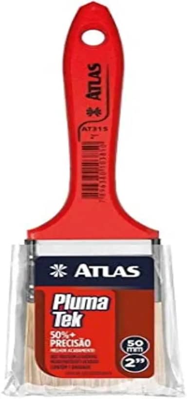 Atlas - Trincha Média de 2" de Cerdas Sintéticas com Tecnologia Plumatek de Fios Formato Estrelado