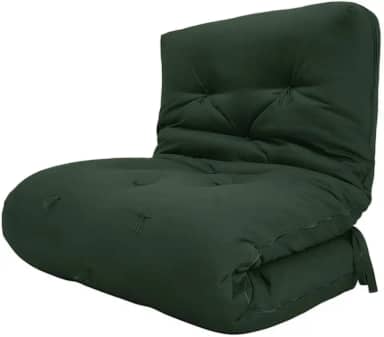 Futon Solteiro Dobrável Oriental Confort Plus Verde Militar