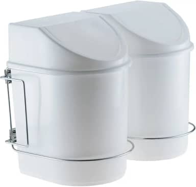 Lixeira Dupla Deslizante de Aço Inox 24L Embutida Schmitt