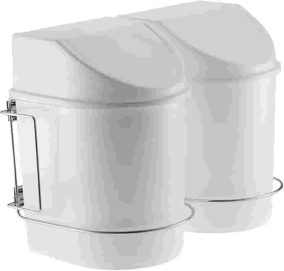 Lixeira Dupla Deslizante de Aço Inox 24L Embutida Schmitt