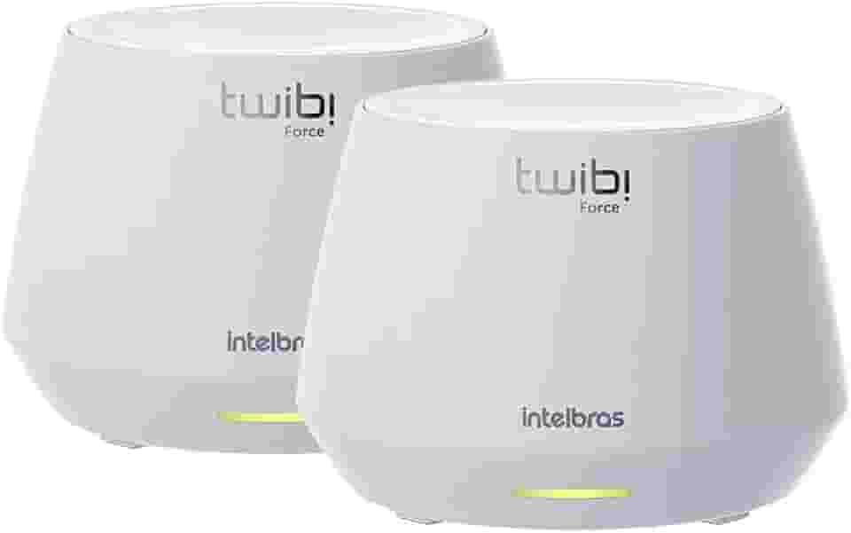 Conjunto de Roteador Sem Fio WI-FI 6 Twibi Force AX Branco Intelbras