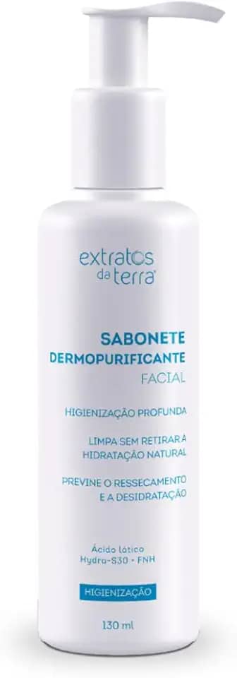 Sabonete Dermopurificante Facial 130ml - Limpeza Profunda e Hidratação - Para Peles Normais, Sensíveis e Secas