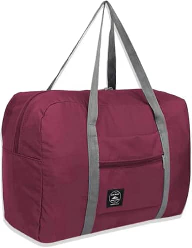 Bolsa organizadora dobrável para viagem Unissex Nylon Grande Capacidade (Vinho)