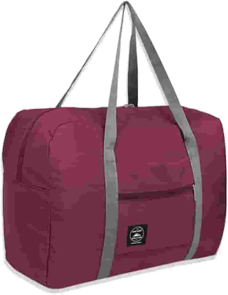 Bolsa organizadora dobrável para viagem Unissex Nylon Grande Capacidade (Vinho)