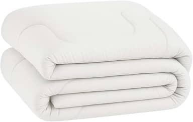 Edredom Dupla Face Liso Micropercal 400 Fios - Super Macio - Alta Durabilidade (Branco, King)