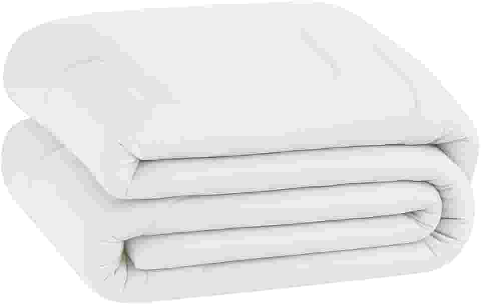 Edredom Dupla Face Liso Micropercal 400 Fios - Super Macio - Alta Durabilidade (Branco, King)