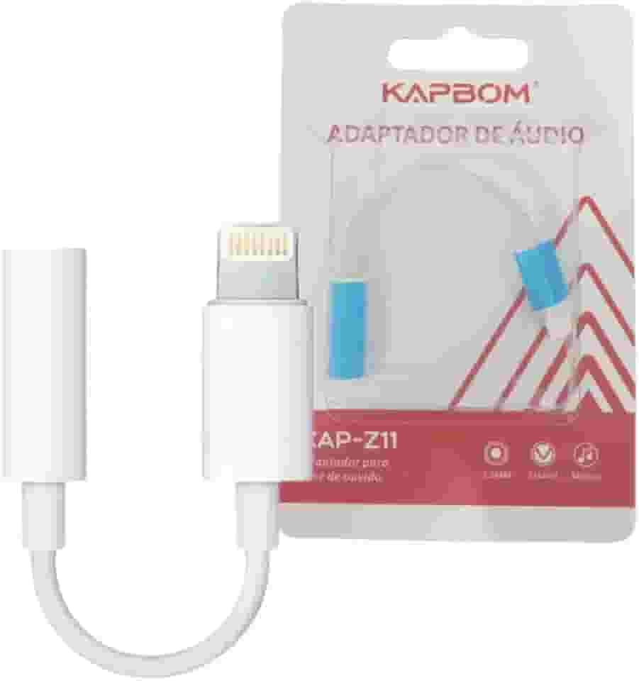 Adaptador Lightning P/Conector De Fone De Ouvido P2 3,5mm