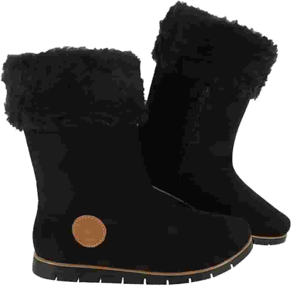 Bota Feminina Neve 100% Lã Pelo Dentro Esquimó Inverno Confort AM201