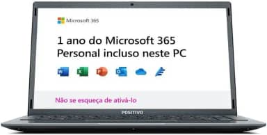 Notebook Positivo Motion Q4128C Intel Atom Quad-Core 4GB 128GB 14.1' Windows 10 Home - Cinza – Inclui Microsoft 365