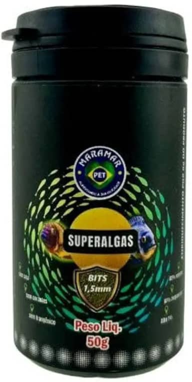 Ração Para Peixes Superalgas 50G BITS 1,5Mm Maramar