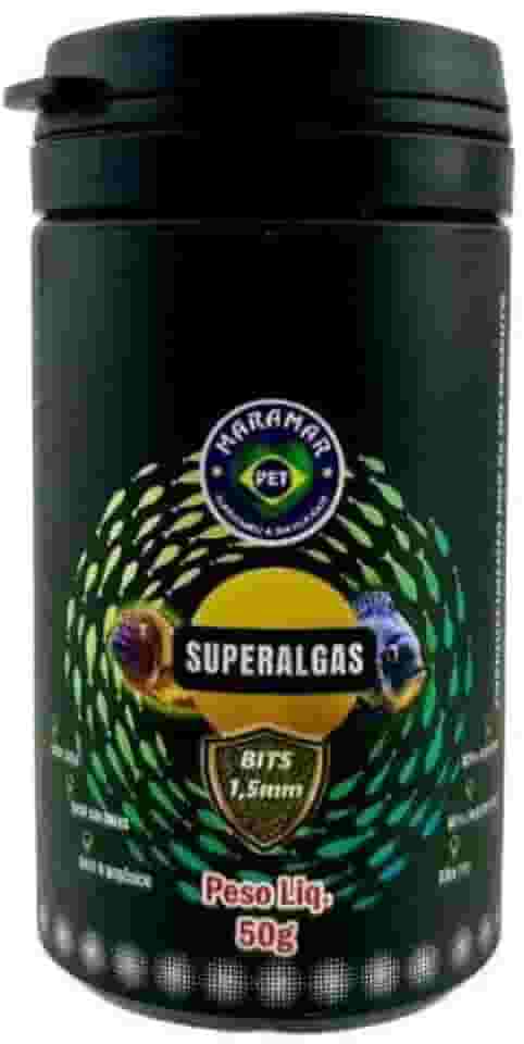 Ração Para Peixes Superalgas 50G BITS 1,5Mm Maramar