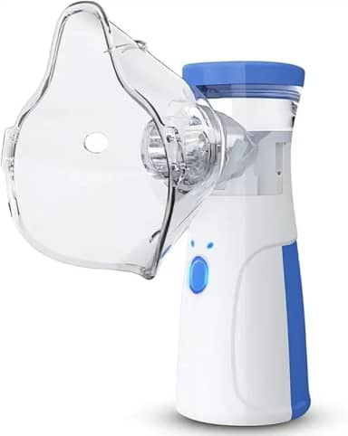 Inalador Nebulizador Ultrassônico Portátill, Compacto e Silencioso, Sem fio | Com 2 Máscaras e Bico de Inalação | para Crianças e Adultos