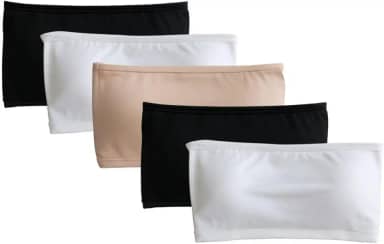 Kit 5 Top Faixa Sem Bojo Tomara Que Caia Sutiã Cropped Suplex Forro Duplo Confortável Feminino Moda