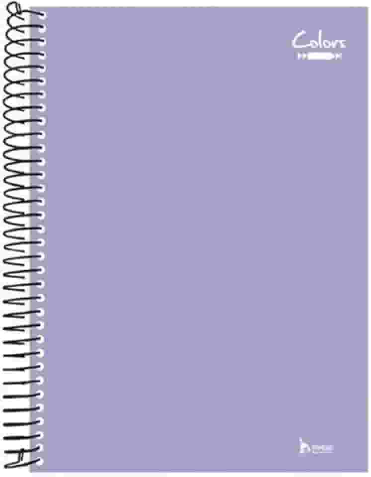 Caderno 10 matérias 200 folhas Lilás Linha Colors Tamoio