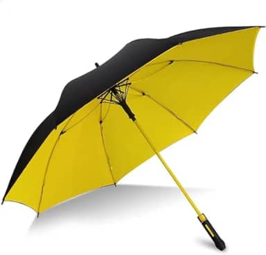 Guarda Chuva Abertura Automática Grande | Reforçado, Hiper Repelente à Água, Fibra de Vidro | Tecido Duplo, Proteção UV 100%, Resistente ao Vento | Perfeito para Chuva e Sol