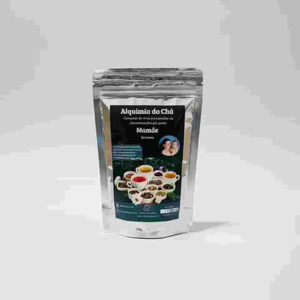 Chá Mamãe, Blend de Ervas Naturais para Infusão, Camomila, Capim-cidró, Endro, Funcho e Melissa, 80g, Natural, Pós-parto e Amamentação