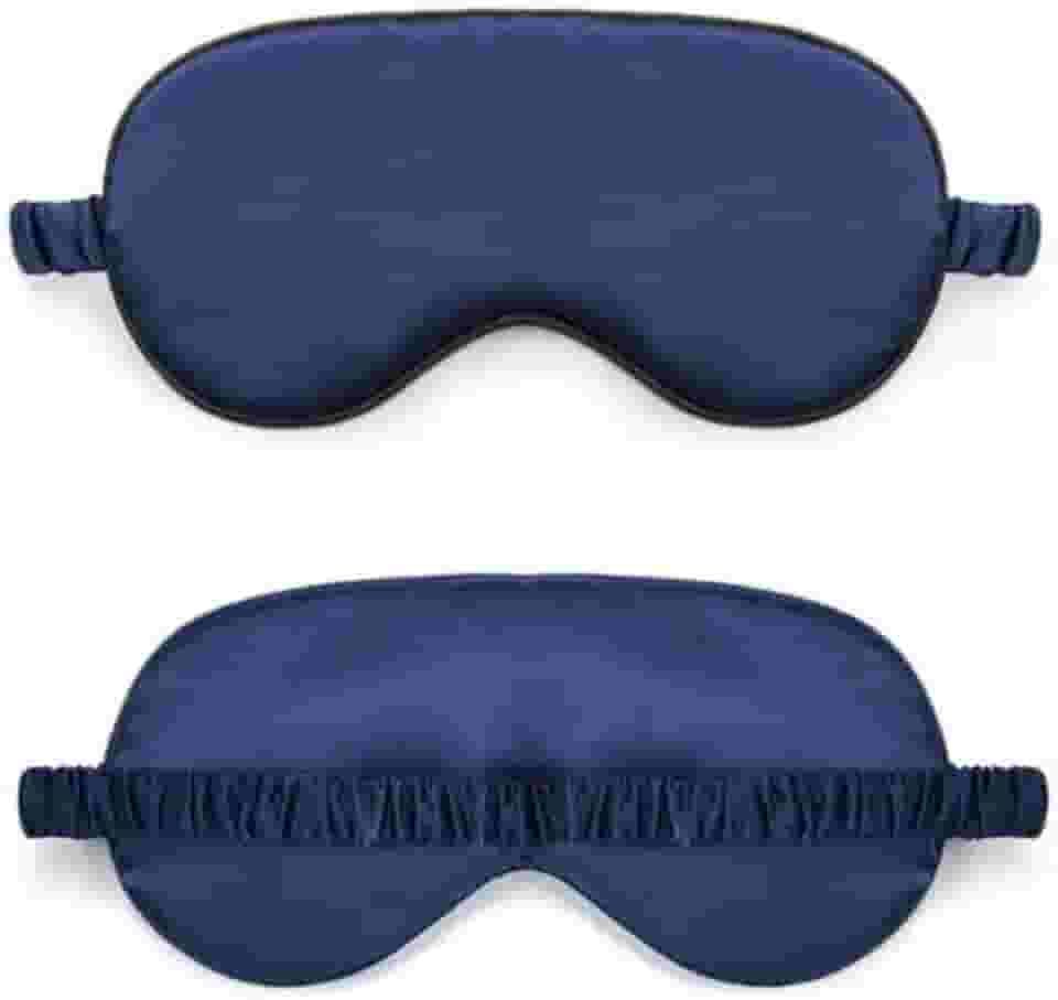 Máscara de dormir com enchimento de camada dupla e tira elástica para uma noite de sono perfeita (Azul)