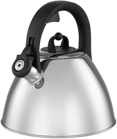 Brinox - Chaleira de Inox com Apito Brinox 3L Jasmin com Indução - Metalizada