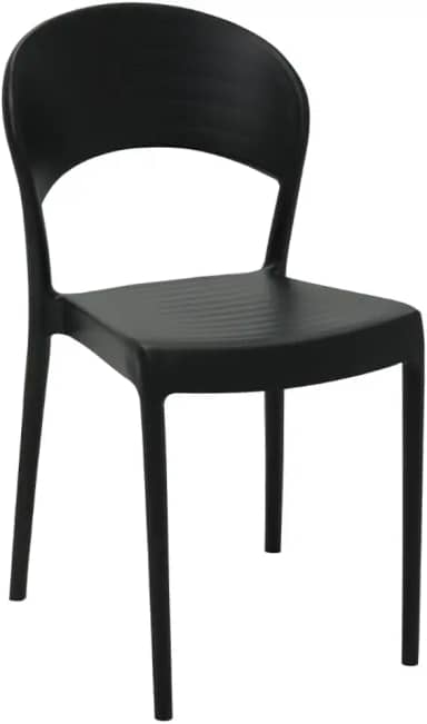 Cadeira Tramontina Sissi encosto fechado Summa em Polipropileno e Fibra de Vidro Preto ECO