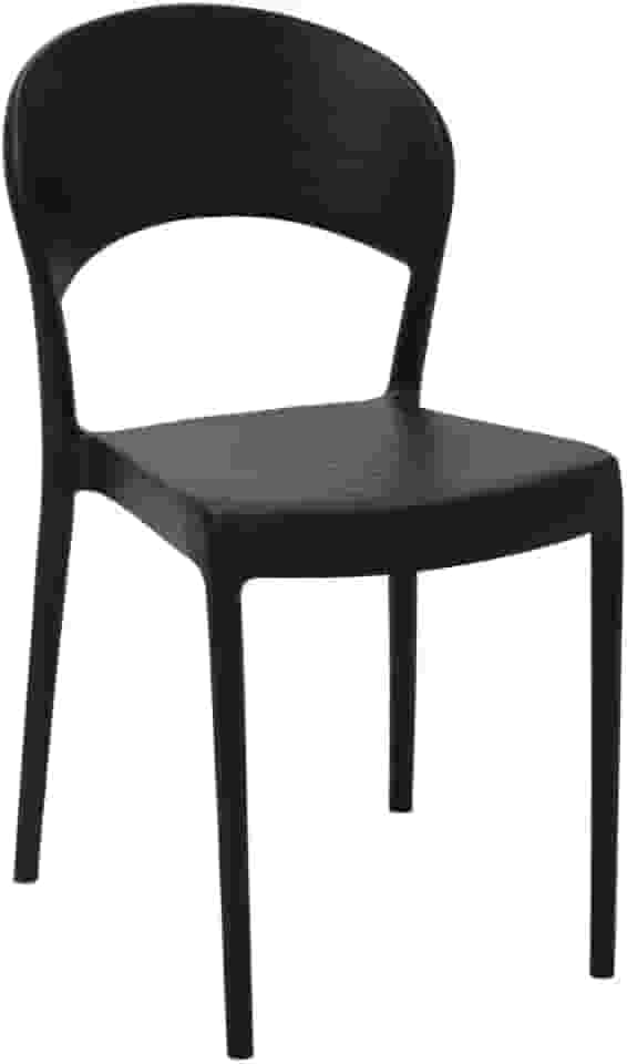 Cadeira Tramontina Sissi encosto fechado Summa em Polipropileno e Fibra de Vidro Preto ECO