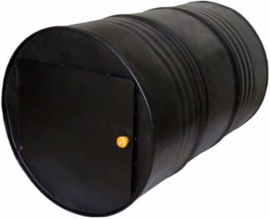 Forno Fogão a Lenha Tambor 200L Aço 02 Tabuleiro 80x55x55cm