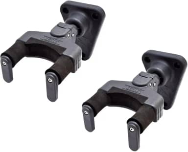 Suporte de Parede para Violão e Guitarra, Trava Automática, Preto, Conjunto de 2