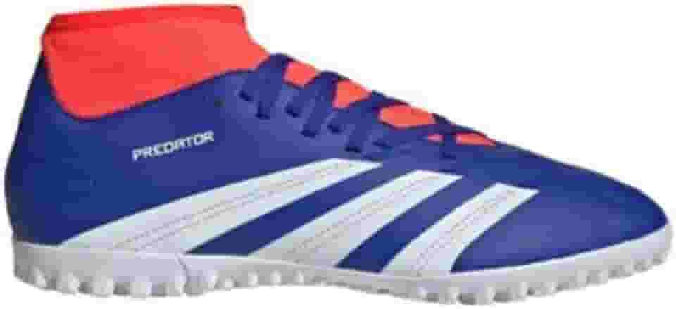 Chuteira Society Adidas Predator 24 Club Sock Masculino Azul e Laranja