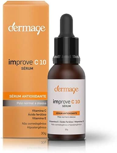 Improve C 10, Sérum Facial com Vitamina C 10%, Ácido Ferúlico e Vitamina E, Textura Oil Free, Rápida Absorção, Toque Seco, Ação Antioxidante,15g