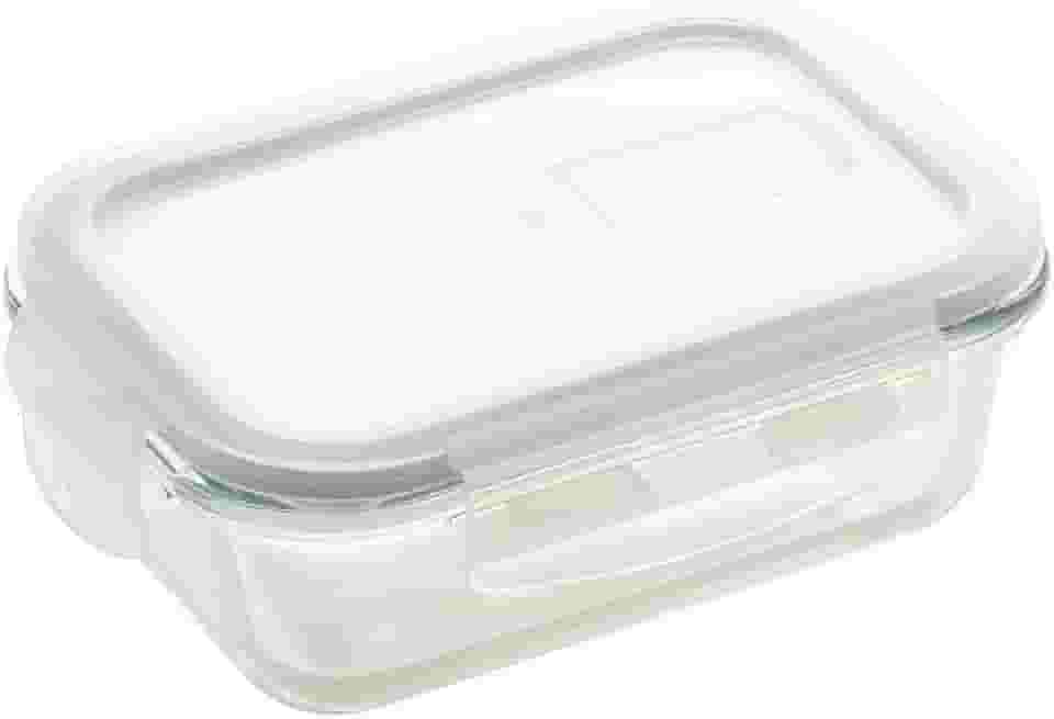 LYOR - Pote Hermético de Vidro Borossilicato Resistente a Calor com Tampa Plástica 370ml