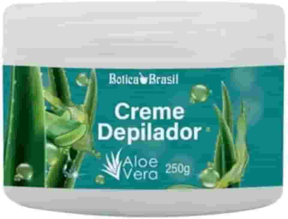 Creme Depilador com Aloe Vera, 250g, Ação Calmante para Pele Lisa, Corporal e Íntimo